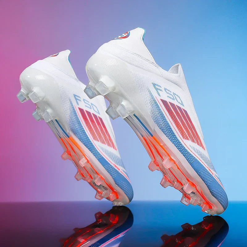 Men Football Boots Training Cleats Soccer Shoes FG Ultralight Breathable Drop Shipping Match Sport Long Spikes Indoor Sneakers