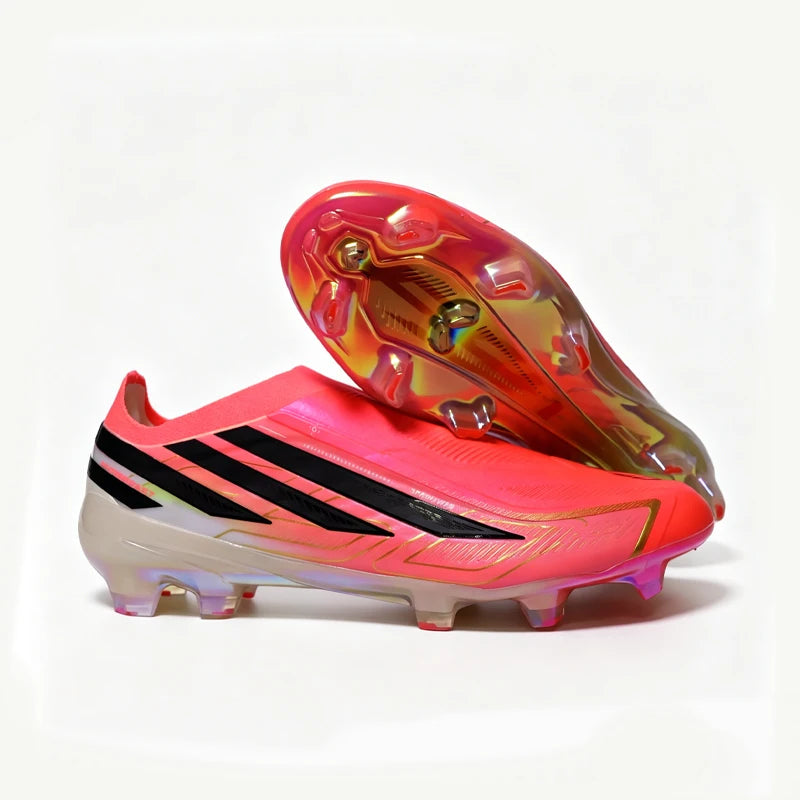 2026-F50 Without-lace Mens Soccer Shoes Breathable Non-Slip Turf Soccer Cleats Boys TF/FG Training Football Boots Chuteira Campo
