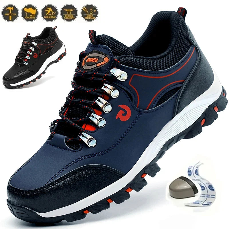 Steel Toe Cap Shoes For Men Safety Shoes Puncture-Proof  Work Safety Boots Protective Work Shoes Male Footwear Security Sneakers