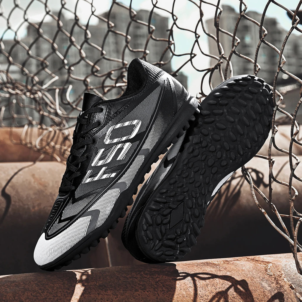 TF football shoes suitable for both men and women, adult PU upper, rubber outsole, wear-resistant and anti slip training boots