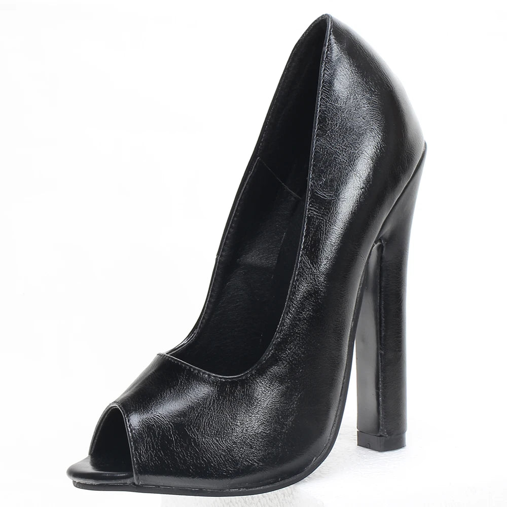 Unisex's Extreme High Heel Peep Toe Vintage Fashion Sexy Pump Plus Size Shoes