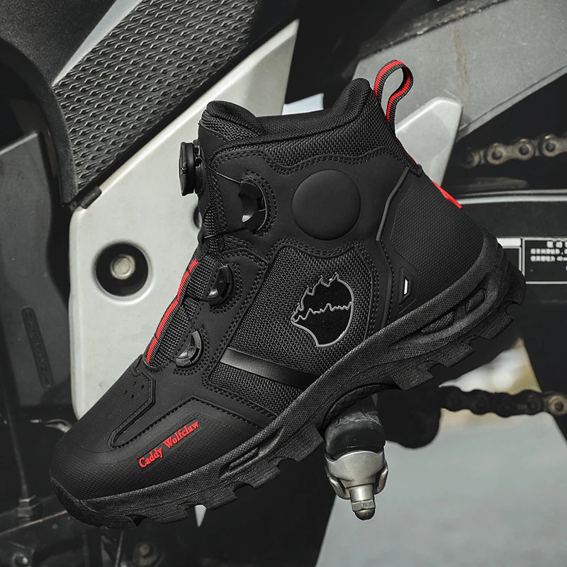 Motorcycle Riding Men Boots Waterproof Motocross Cycling Shoes Off-Road Motorbike Racing Anti-drop Breathable Equipment Soft