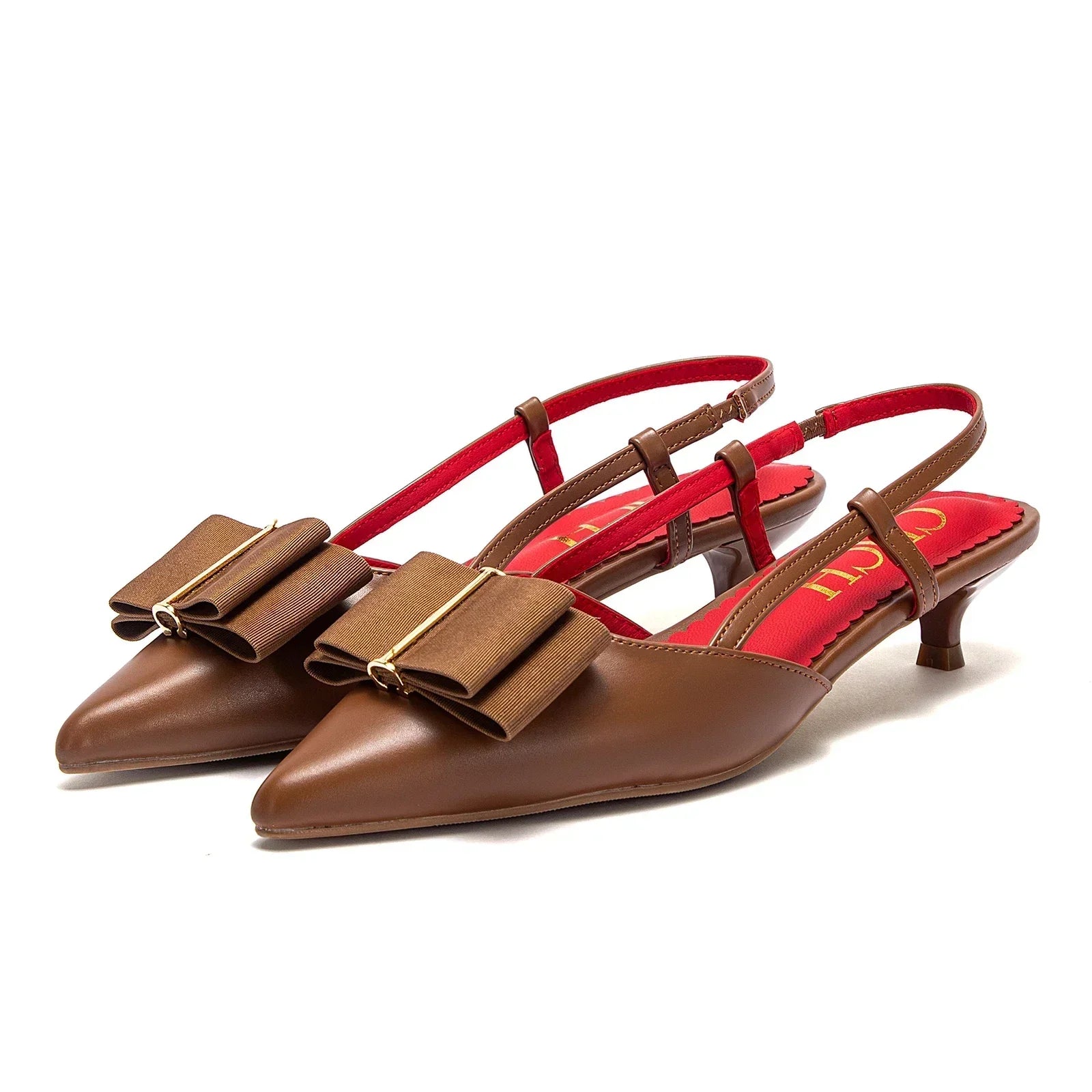 Woman High Heels Brown New Summer Strap Design Pointed Casual Elegant Workplace Ladies Classic Sandals