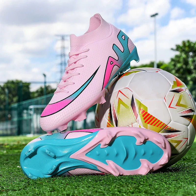 New Men Soccer Shoes Futsal Grass Cleats High-top Football Boots Non-Slip Sneakers High-quality Match Indoor Hot-selling Outdoor
