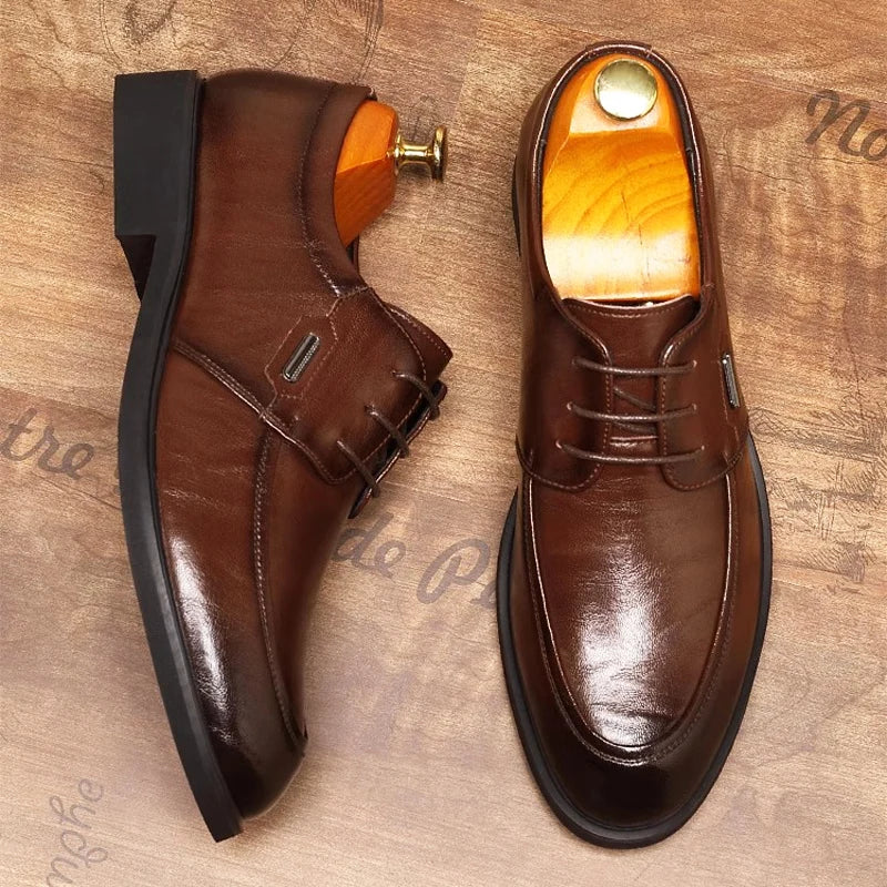 Men's Lace-Up Oxford Shoes outdoor Leather Business dress Formal shoes office Footwear big size 48 49 50