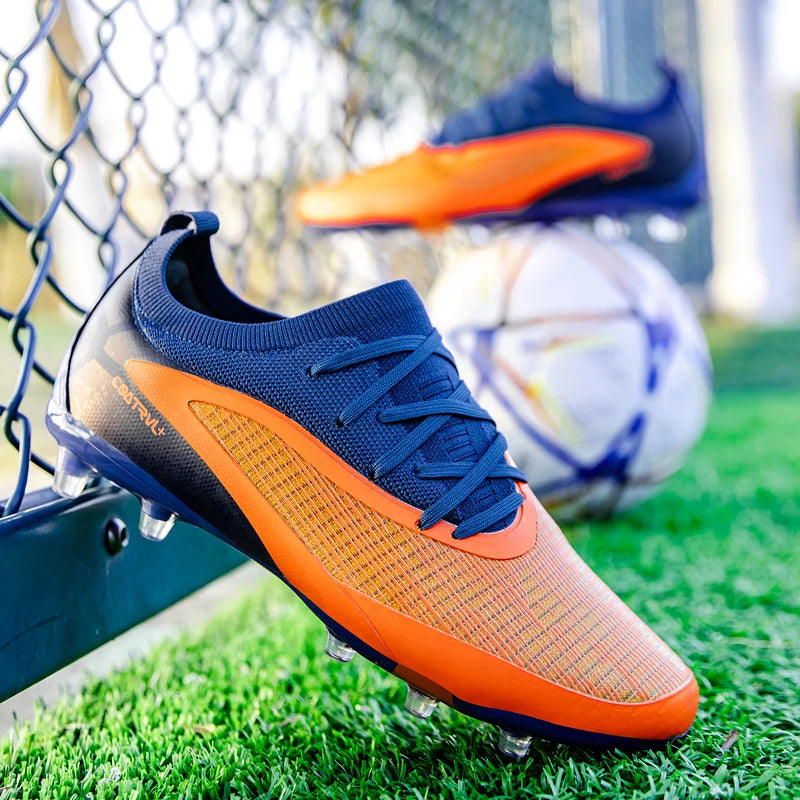 New Men Soccer Shoes Sport Cleats Adult Breathable Non Slip Football Boots Outdoor Long Spikes Training Boys Match Comfortable
