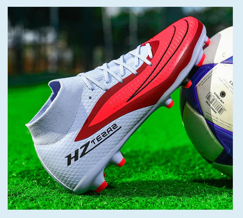 New Men Soccer Shoes Sport Outdoor Football Boots Training Boys Breathable Cleats Adult Long Spikes Non Slip Match Comfortable