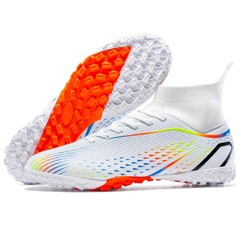 Football Shoes Men X2308 White TF/FG Original Professional Youth Anti-slip Indoor Fast Soccer Outdoor Training Football Sneaker
