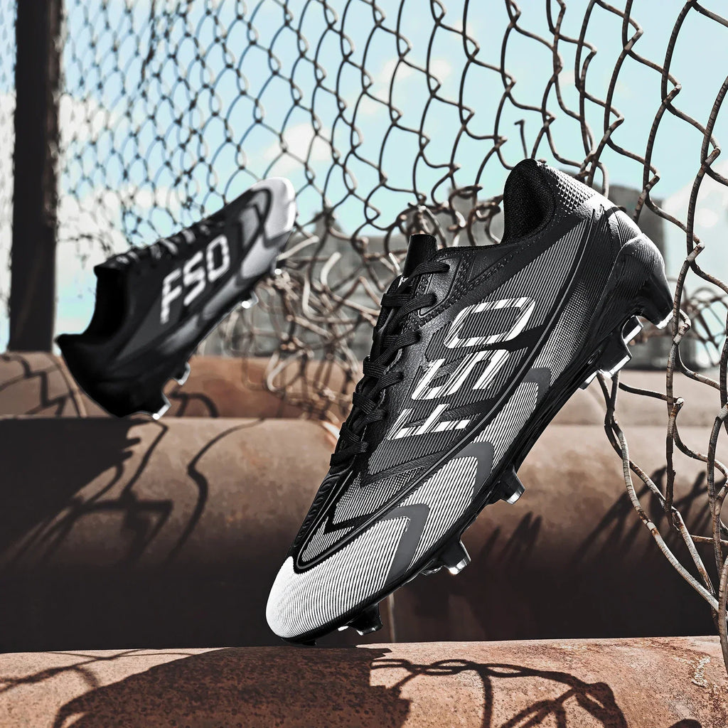 Low-cut football shoes with long studs for adults, men and women, sports anti-skid wear-resistant competition training shoes