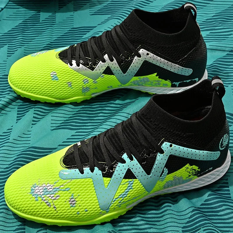 Outdoor Cleats FG/TF Soccer Shoes Society Men's Football Boots Grass Anti-Slip Training  Futsal Sneakers Children Sport Footwear
