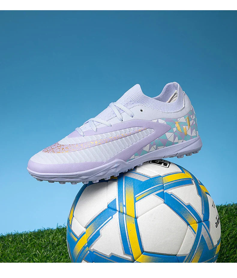 New Kid Match Boys Football Boots Sports Shoes Match Soccer Shoes Outdoor Sneakers Professional Non-Slip Comfortable Unisex