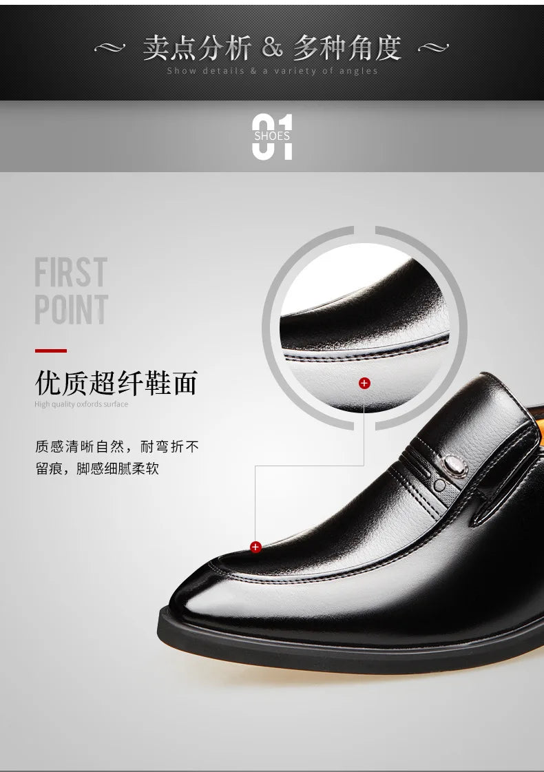 Autumn Increased 6 Cm Men Formal Shoes Hidden Heel Men's Wedding Oxfords Heighten Tall Male Dress Leather Footwear