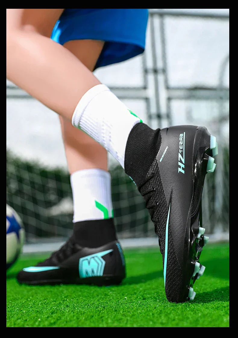 New Men Soccer Shoes Breathable Cleats Adult Outdoor Sport Football Boots Training Boys Long Spikes Non Slip Match Comfortable