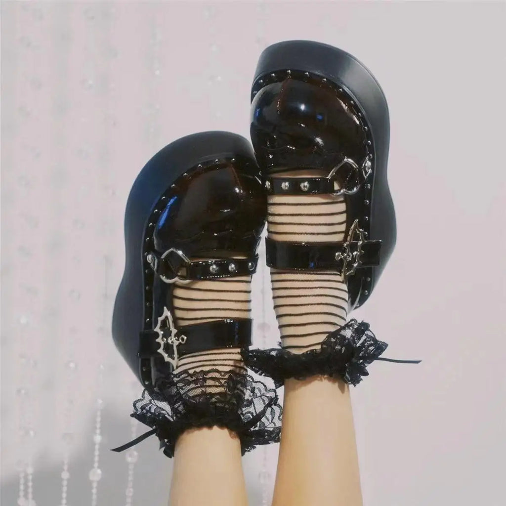 Women's Shoes Woman Spring Summer Lolita Mary Jane Platform Pumps on Heels Wedge Sandals Kawaii Cute Casual Cosplay Girls