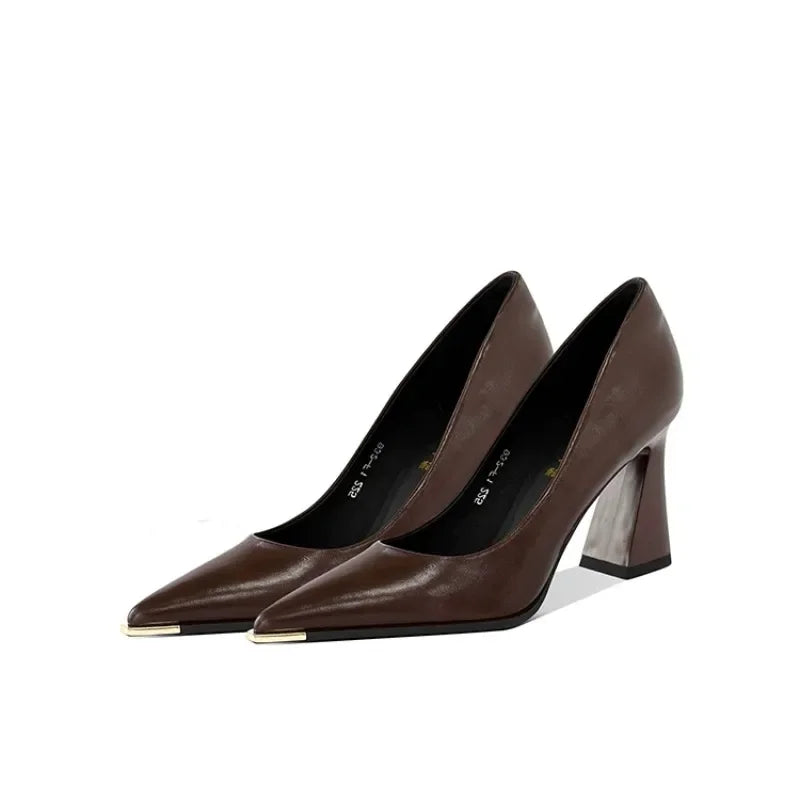 Retro Pointed Toe High Heels Women's 2025 Spring and Autumn New Versatile Professional Single Shoes