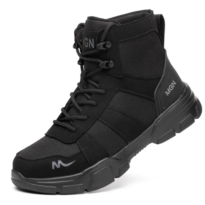 Male Work Boots Indestructible Safety Shoes Men Steel Toe Puncture-Proof Work Sneakers Male Shoes For Adult Work Shoes