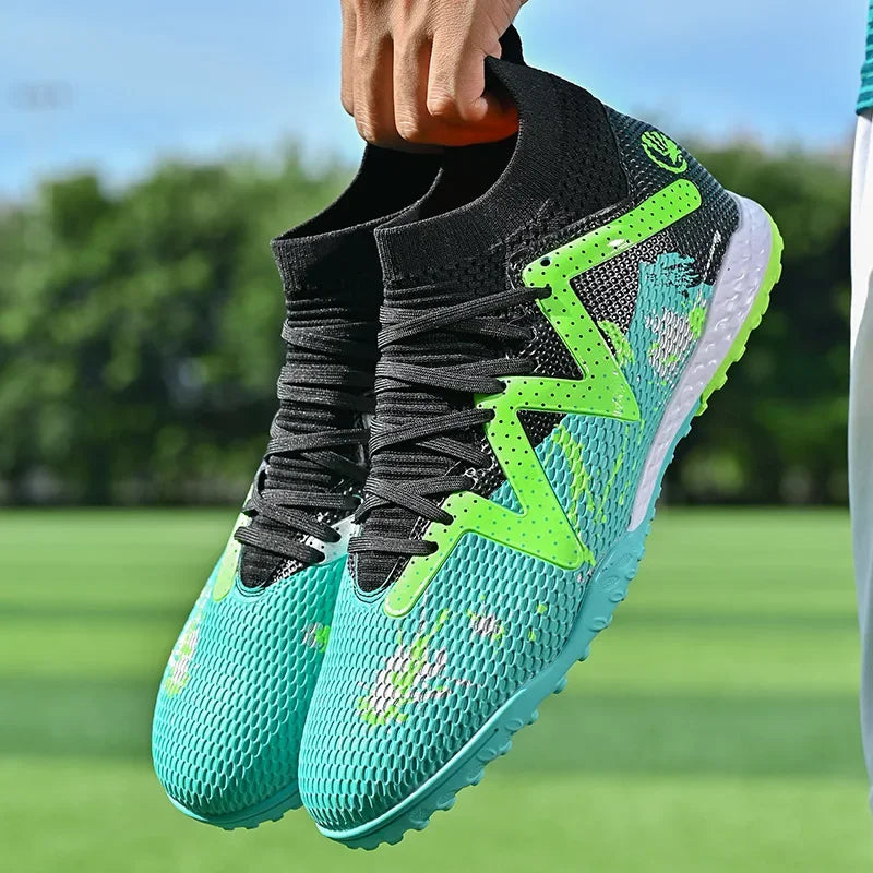 Outdoor Cleats FG/TF Soccer Shoes Society Men's Football Boots Grass Anti-Slip Training  Futsal Sneakers Children Sport Footwear