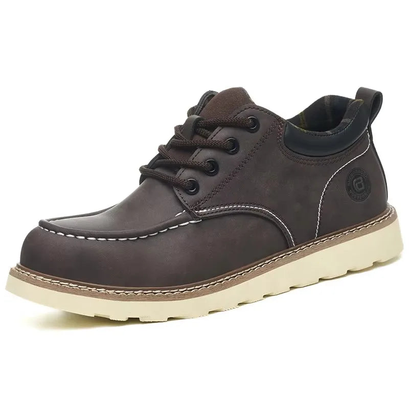 Men's Safety Leather Boots Steel Toe Shoes Puncture-Proof  Work Boots Safety Shoes Men Wear Resistant Indestructible Shoes 2026