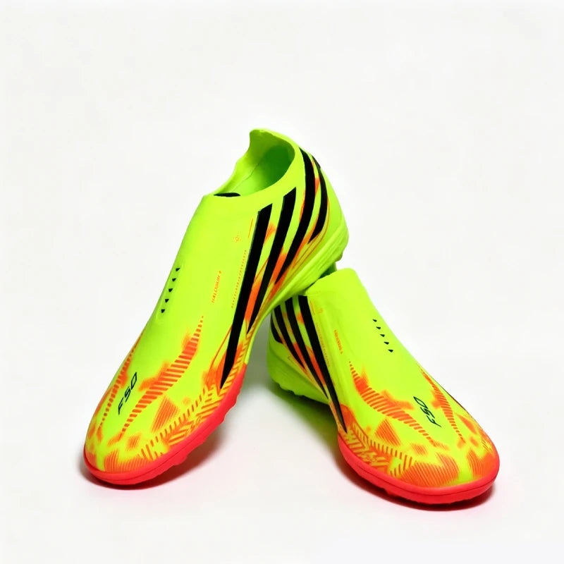 T422 Without-lace Mens Football Boots FG/TF Professional Training Studded Fast Soccer Cleats Non Slip Football Shoes Boys F50