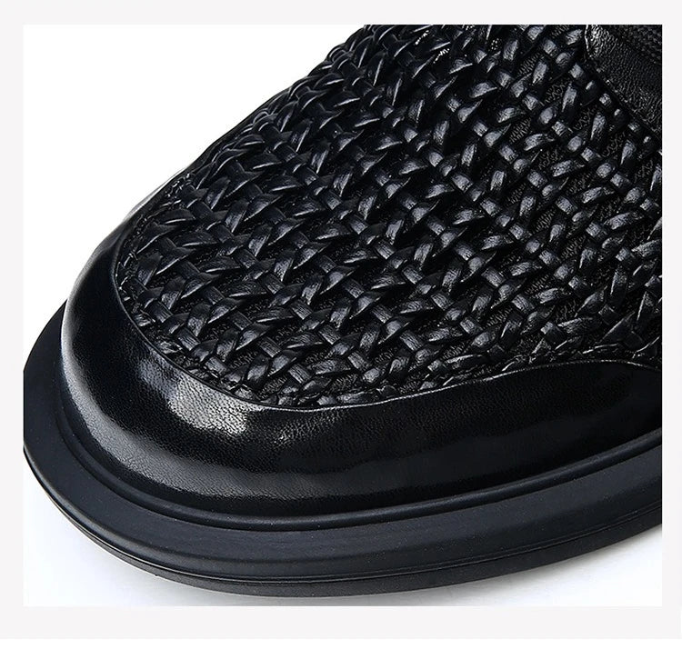 Summer Hallow Breathable Elegant Shoes Man Black Fashion Business Casual Shoe Male Lace Designer Leather Shoes for Men