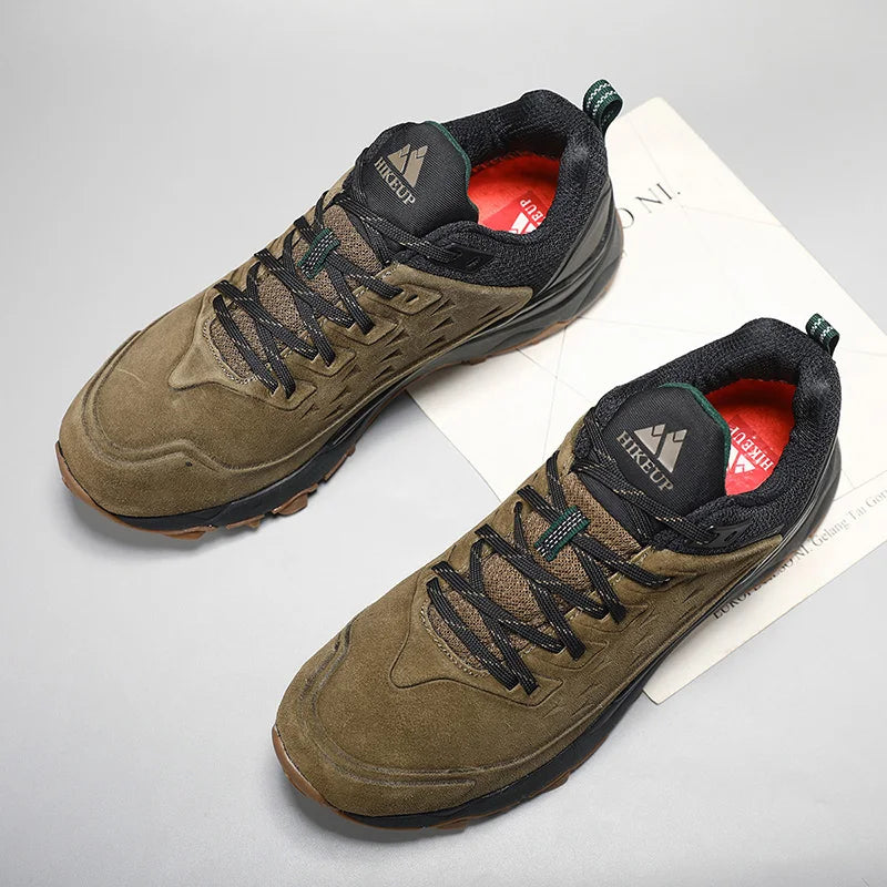 Hiking Shoes for Men Outdoor Sports Camping Hunting Walking Shoe Suede Genuine Leather Breathable Sneaker Non-slip