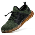 Men Steel Toe Safety Work Shoes Mesh Breathable Lightweight Comfortable Industrial Construction Shoes Puncture Proof Anti slip