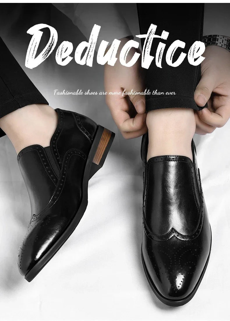 Big Size New Dress Shoes for Men Summer Autumn Business Casual Shoes Male Fashion Solid Color Wedding Elegant Shoes Man