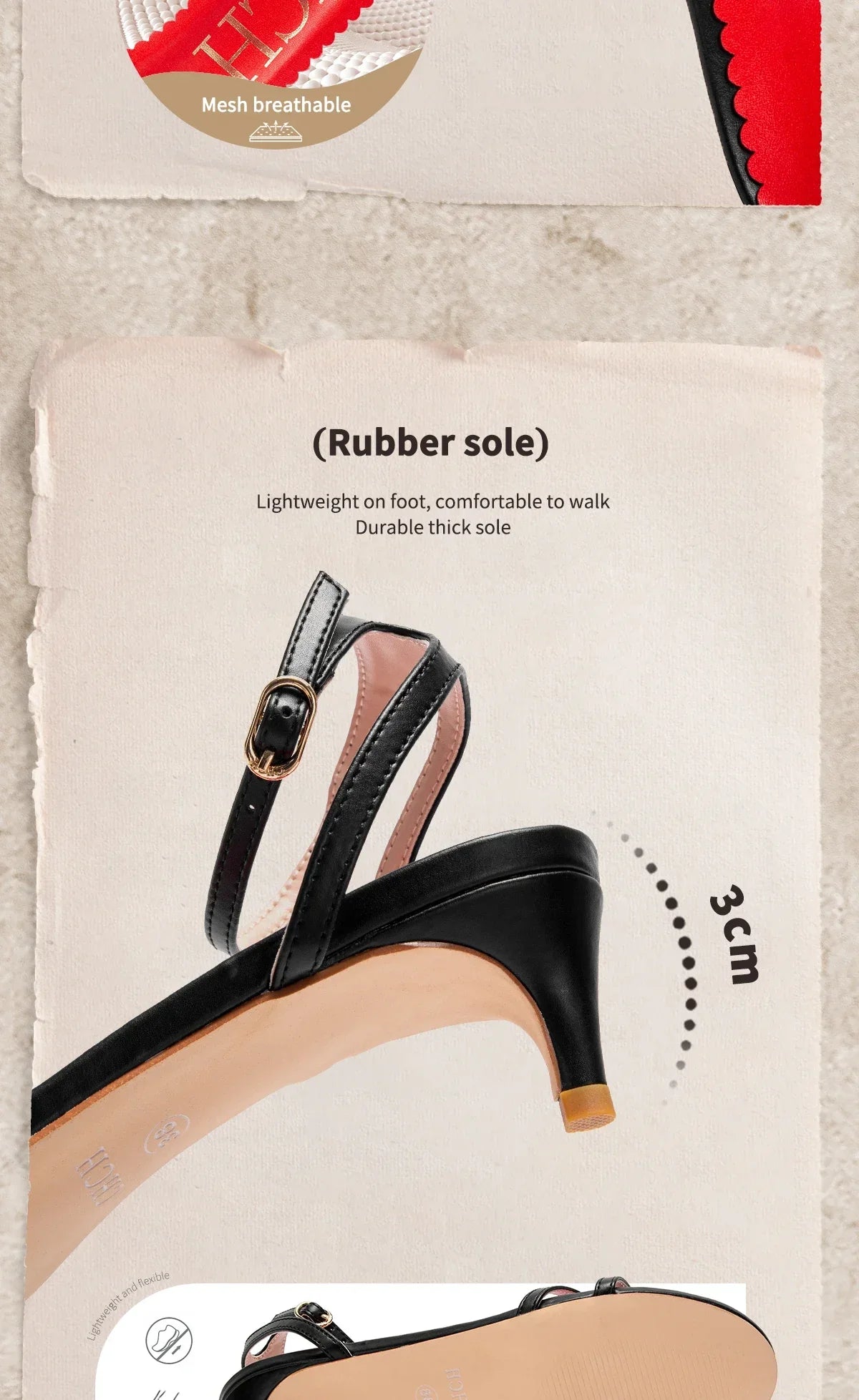 Womens Sandals Round Open Toe Kitten Heels Adjustable Ankle Strap Low Heels Heeled Sandals for Women Summer Dress Shoes 3cm