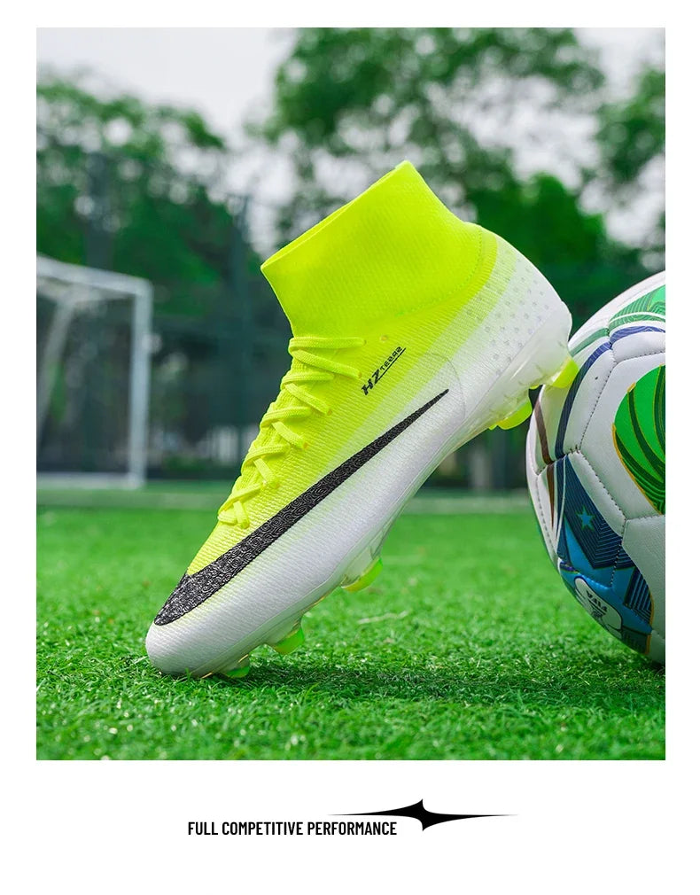 New Men Football Boots Women Professional Soccer Shoes Hot Sale TF/FG Sneakers Unisex High-quality Futsal Cleats Ultralight