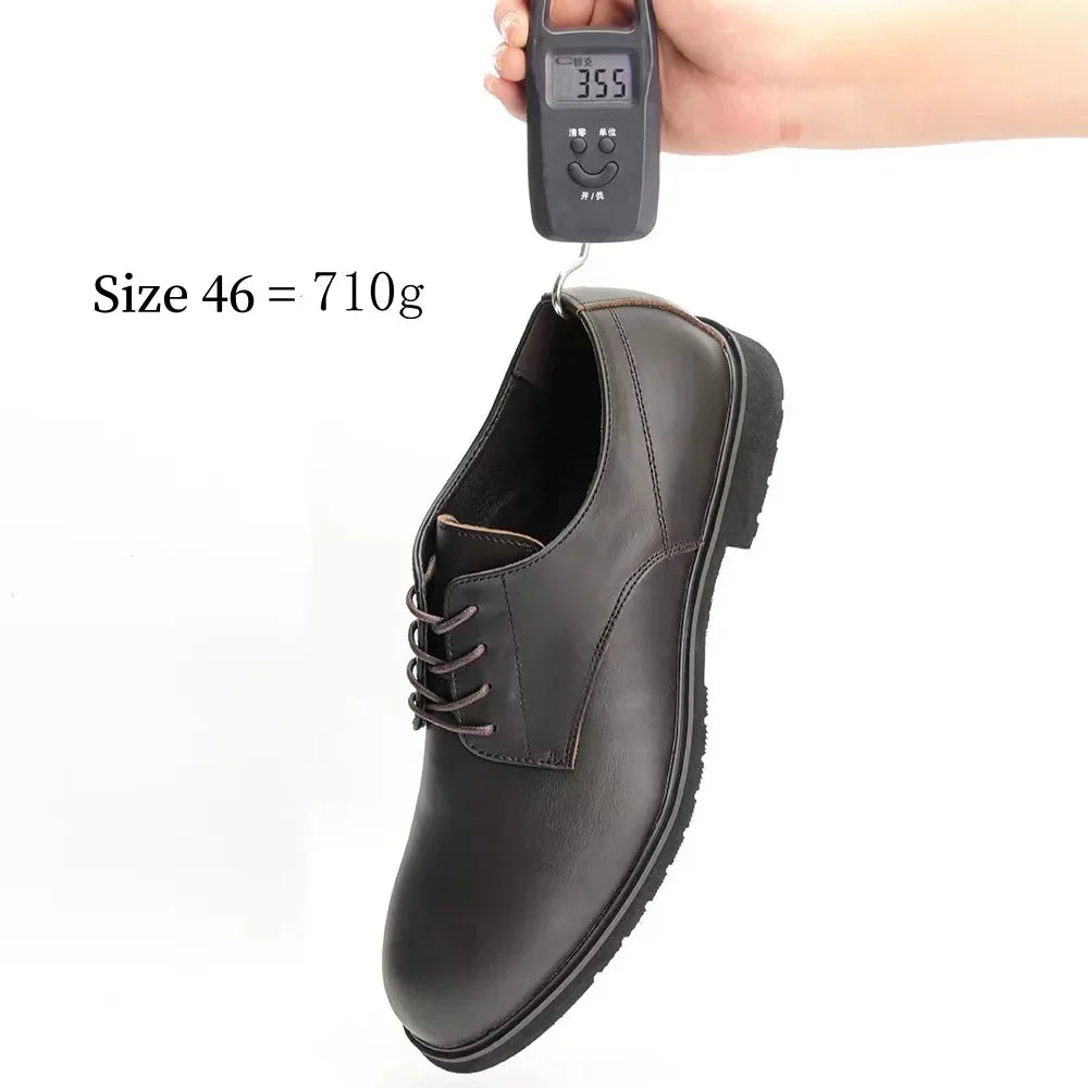 Genuine Leather Men Derby Shoes Thick Sole Men Casual shoes Men Leather Shoes