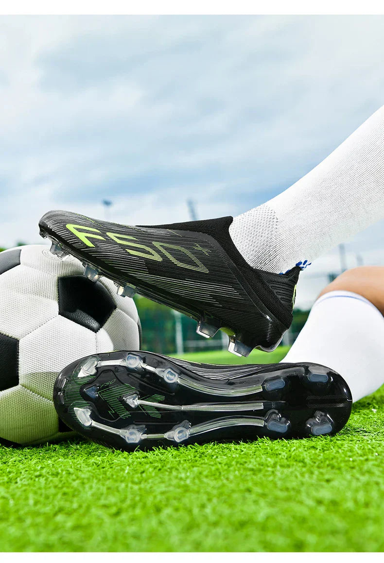 New Men Soccer Shoes High-quality Cleats Football Boots Sneakers Hot-selling Indoor Futsal Non-Slip Match Grass High-top Outdoor