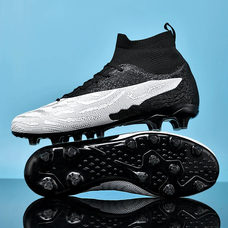 Men/Women Professional Soccer Cleats Anti-slip FG Studded Football Boots Breathable Training Shoes