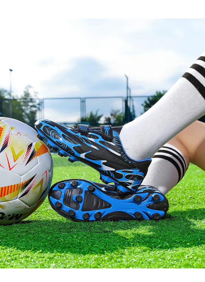 Professional Soccer Shoes Kids Long Spikes FG Football Boots Outdoor Grass Cleats Turf Football Shoes Boys Training Soccer Boots