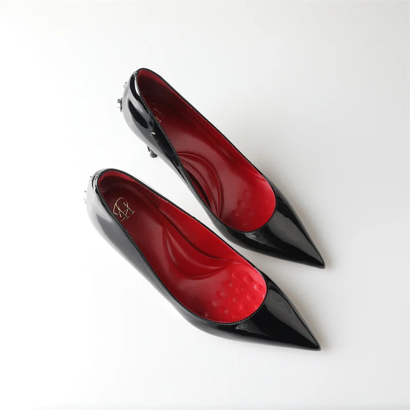 Alionly 2026 New 8CM Thin High Heels Pumps Women Pointed Toe Slip On Shoes Elegant Prom Wedding Stripper Ladies Sandals