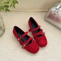Spring Autumn Butterfly-knot Women Mary Jane Shoes Concise Ladies Ballet Style Shoes Eelgant Internal Elevation Dress Shoes