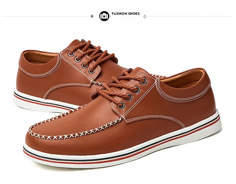 Men's casual business shoes flat shoes men's shoes handmade casual shoes British business people dress casual shoes plus size 47