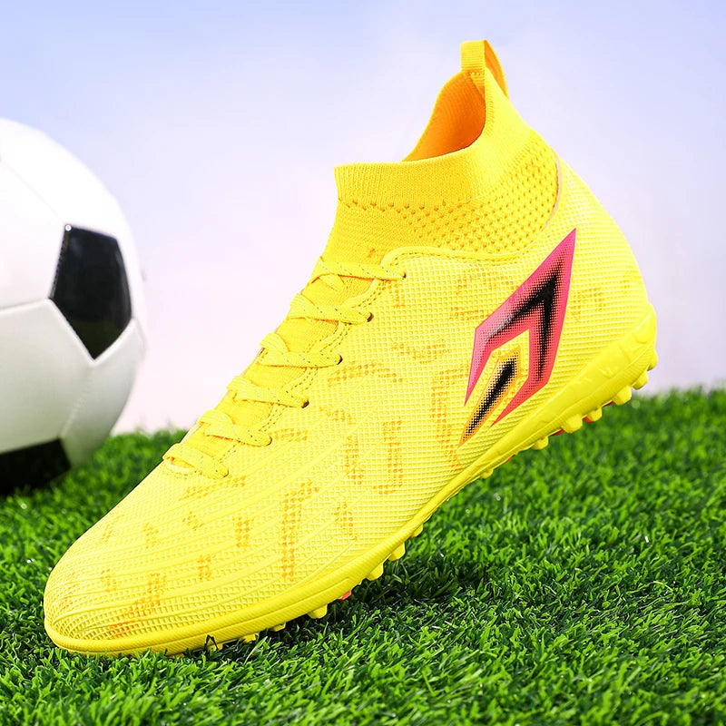 Men Professional TF Turf Football Boots Non-Slip Wear Resistant Soccer Cleats Outdoor Training Competition Football Shoes Breath