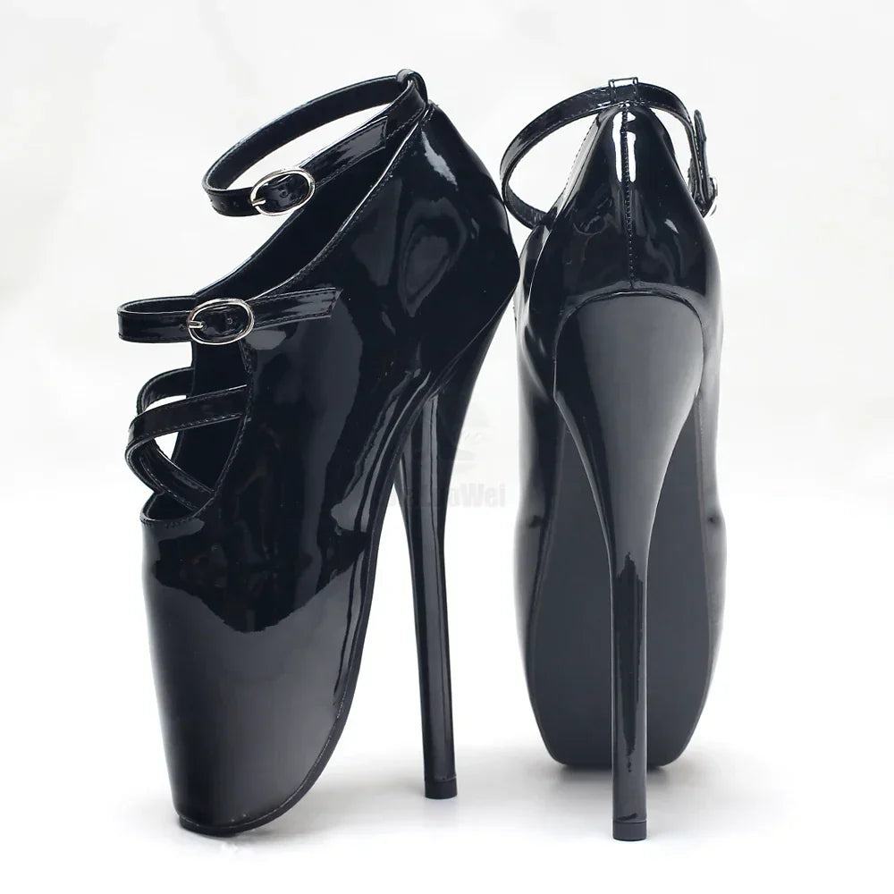 7''Spike Heel Ballet Shoes 18cm Heels Extreme High Heel Pumps