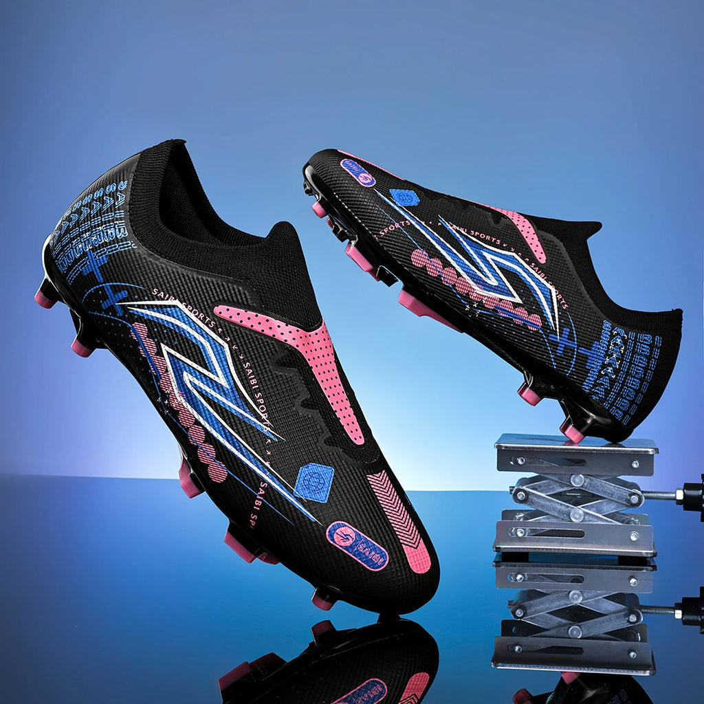 AG FG Field Football Boots Breathable PU Fabric Upper TPU Anti-slip Outsole Durable Comfortable for  Teenagers Training