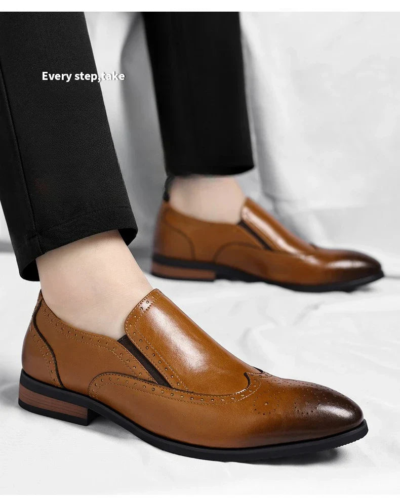 Big Size New Dress Shoes for Men Summer Autumn Business Casual Shoes Male Fashion Solid Color Wedding Elegant Shoes Man