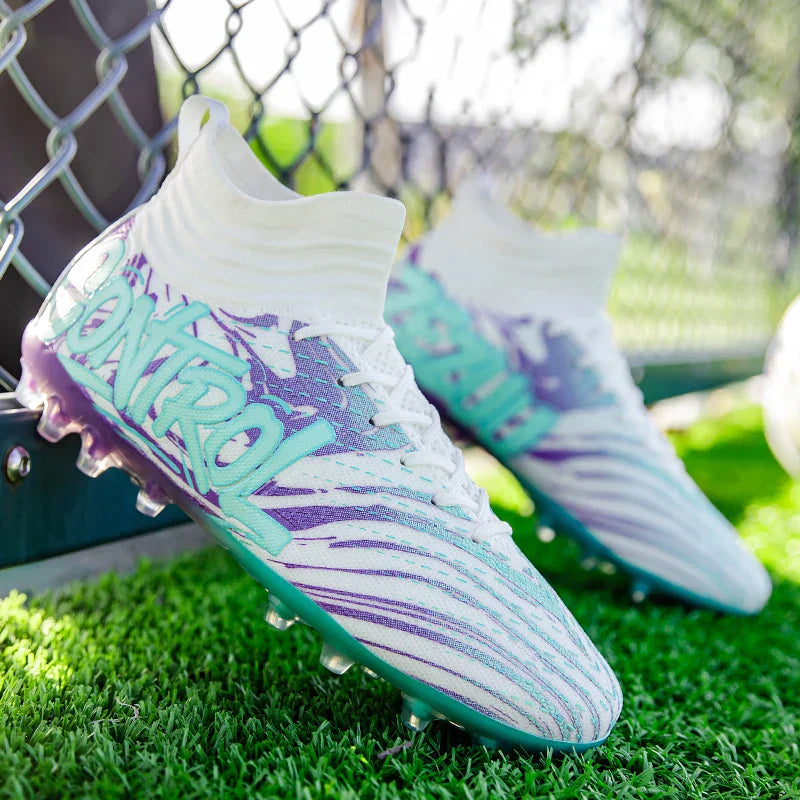 New Men Football Boots Cleats Sneakers High-top High-quality Soccer Shoes Non-Slip Futsal Grass Match Indoor Hot-selling FG/TF