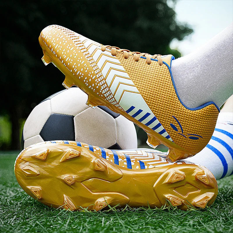 Anti Collision Soccer Cleats Simple Smooth Synthetic Upper Light Durable Flexible Sole Non Slip Grass Multi Scene Footwear