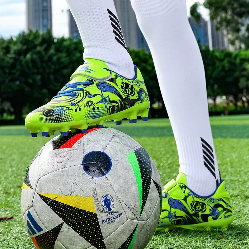 Children's Soccer Shoes Cleats Sneakers FG Sport Non-Slip Kids Football Boots Training Match Boys Youth Professional Shoes New
