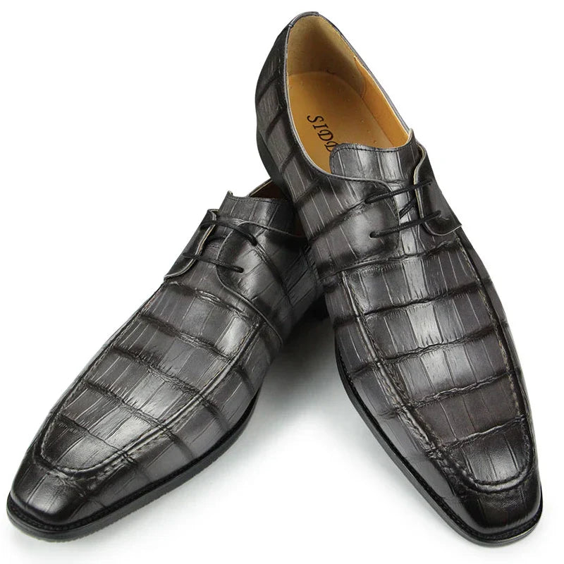 Premium Men's Handmade Leather Oxford Shoes High-End Business Formal & Casual Derby Shoes for Youth|British Style Carved Design
