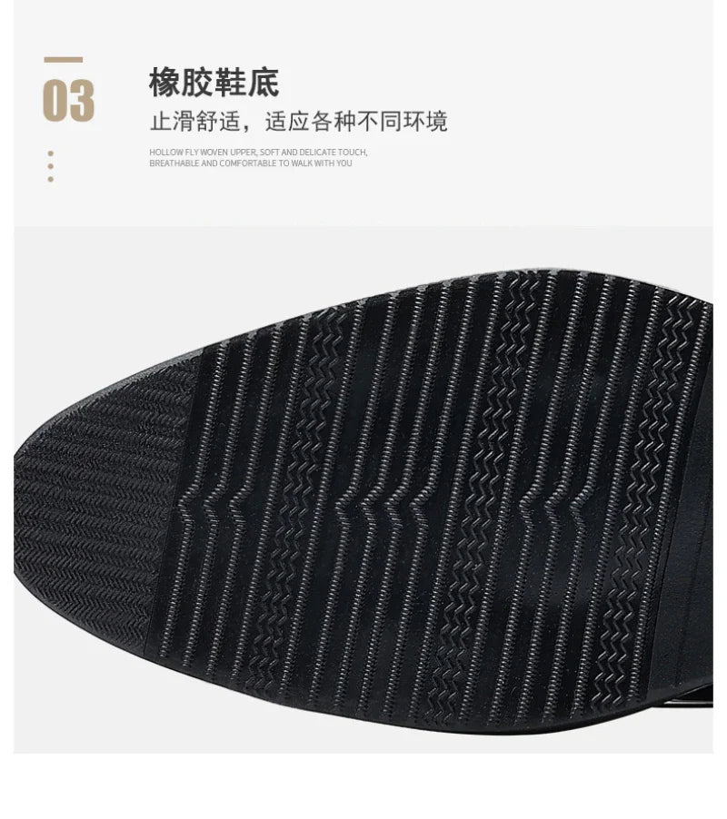Spring British Style Formal Dress Shoes Black Business Oxfords For Groom Wedding Office Comfortable Big Size Footwear Non Slip