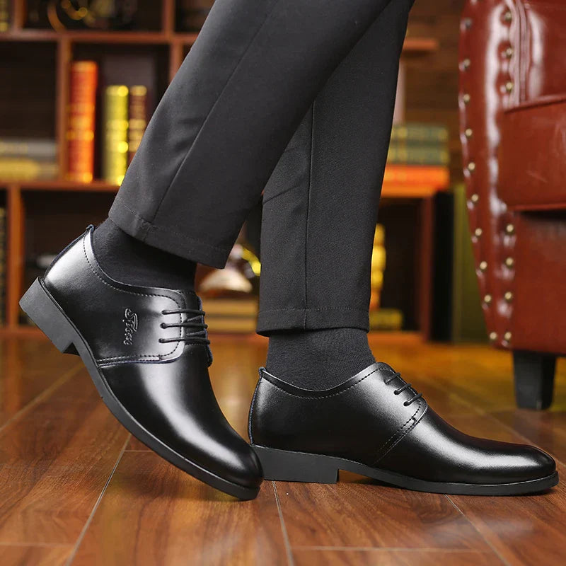Men's Shoes Black Leather Formal Shoes for Men Oxfords Male Wedding Party Office Business Shoe Man zapatos de hombre Plus Size