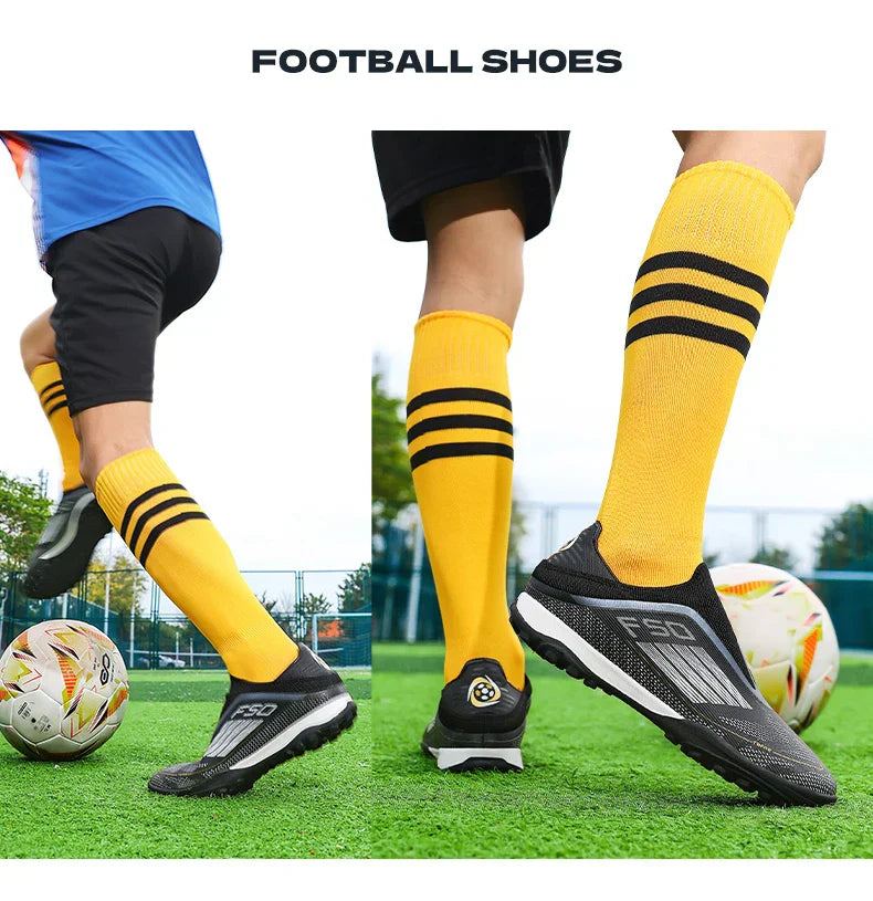 New Men Soccer Shoes Training Boys Sport Football Boots FG/TF Non Slip Match Breathable Adult Long Spikes Cleats Outdoor Sneaker