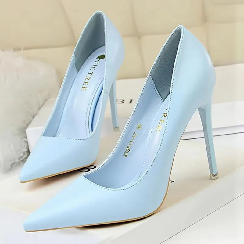 BIGTREE Shoes Women Pumps Fashion High Heels Shoes Black Pink White Shoes Women Wedding Shoes Ladies Stiletto Women Heels 2026
