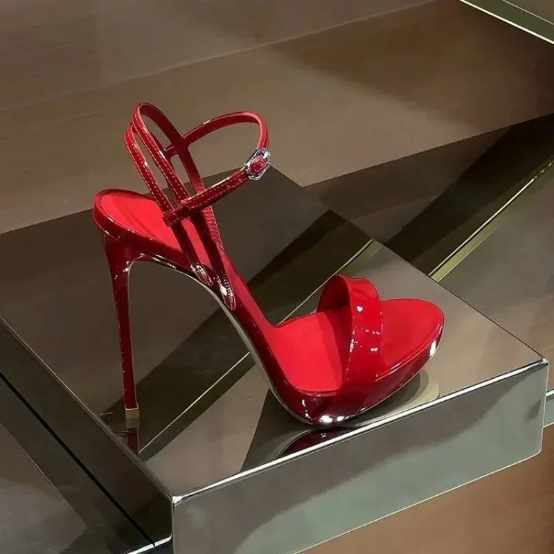 2026 New Model Sexy European Style High Heeled Women Shoes Elegant Sophisticated Open Toe Fashionable Sandals