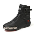 Men Motorcycle Boots Breathable Anti-fall Rider Road Racing Casual Shoes Boots Gear Shift Rubber Sole Reflective Motorbike Shoes